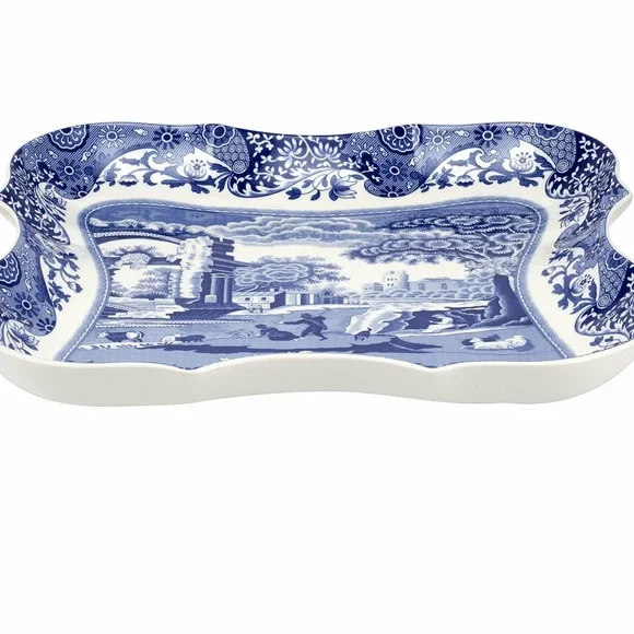 NEW~Spode Blue Italian Collection 14 Inch Porcelain Devonia Tray